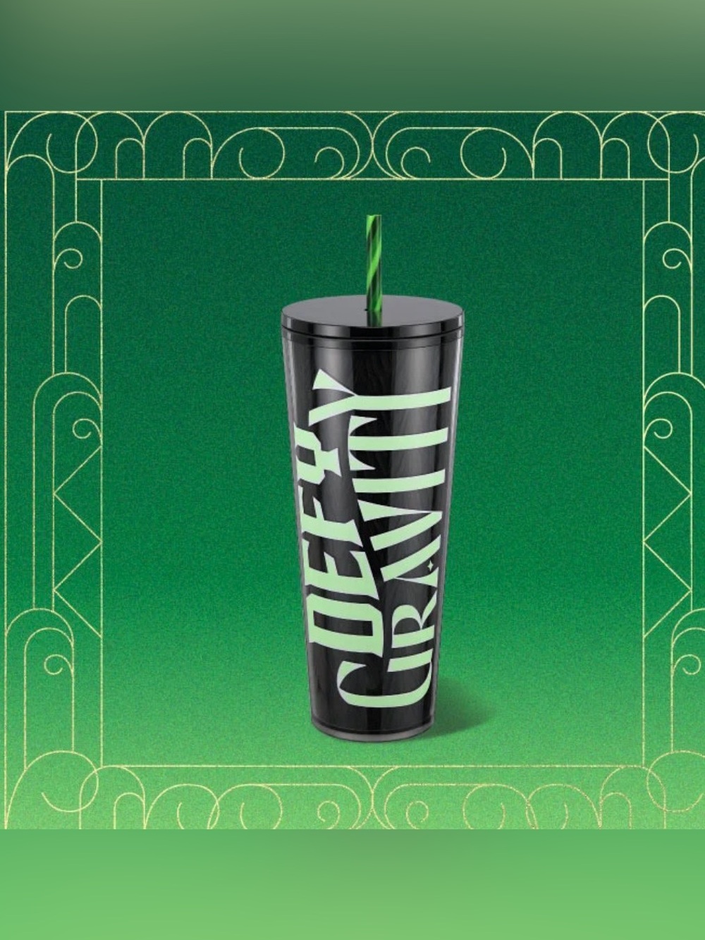 Starbucks Defy Gravity glow in the dark cold cup with Lid & Straw